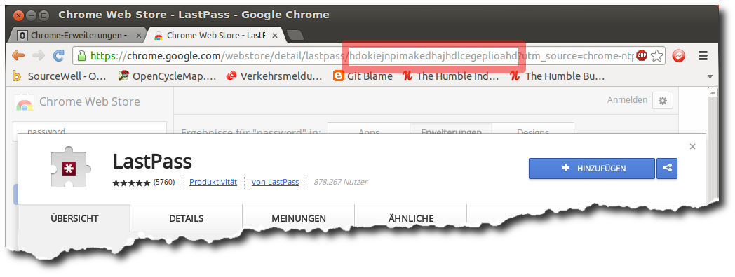 ChromeWebShop - Applikations-Id